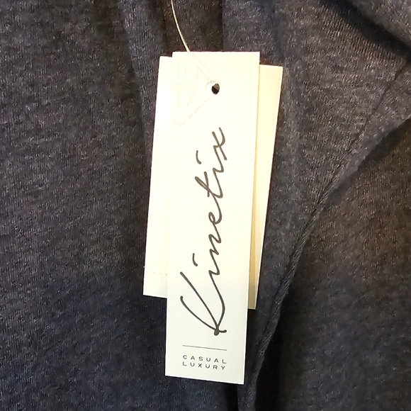 KINETIX Mens Size Small Navy Heather Luxury Casual Long Sleeve Henley Shirt BNWT - Picture 4 of 7